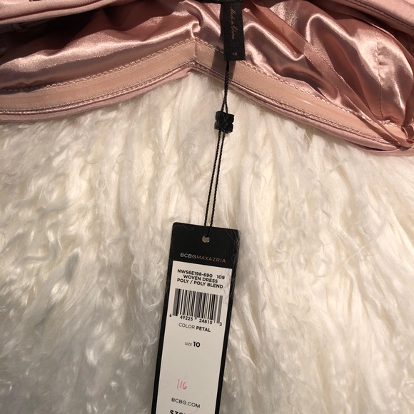 BCBG soft pink cocktail length strapless dress - Picture 2 of 3